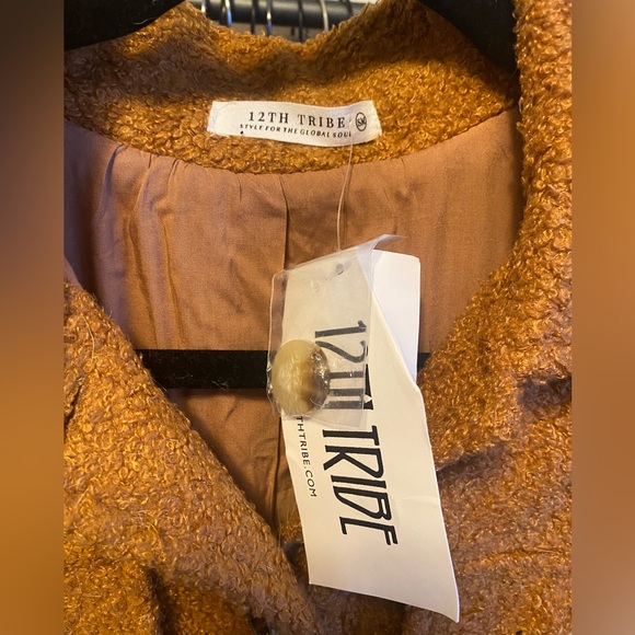 New With Tags NWT 12th tribe Rusty Burnt Orange Brown Shacket - Picture 3 of 4